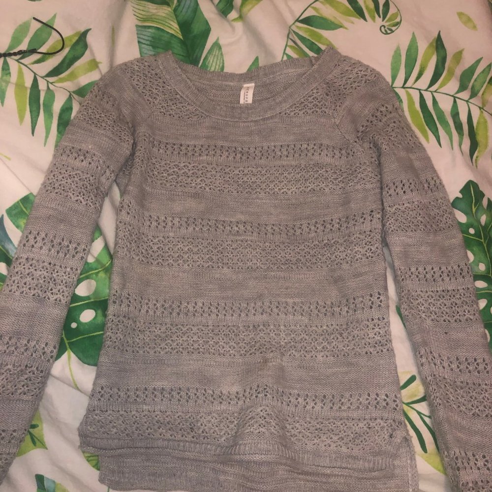 Grey sweater, soft, teen clothes